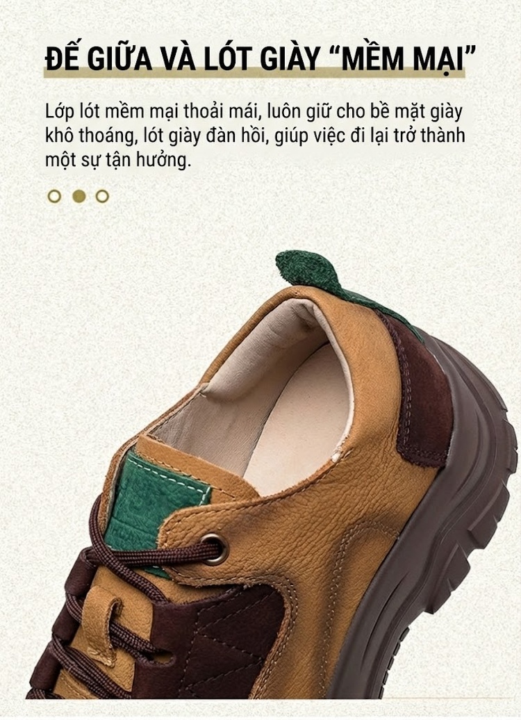 Giày Thể Thao Nữ Dây Buộc Đế Bánh Mì Chiều Cao Đế Khoảng 4cm Phong Cách Hàn Quốc Màu Nâu, Vàng, Xanh Lá chi tiết 6
