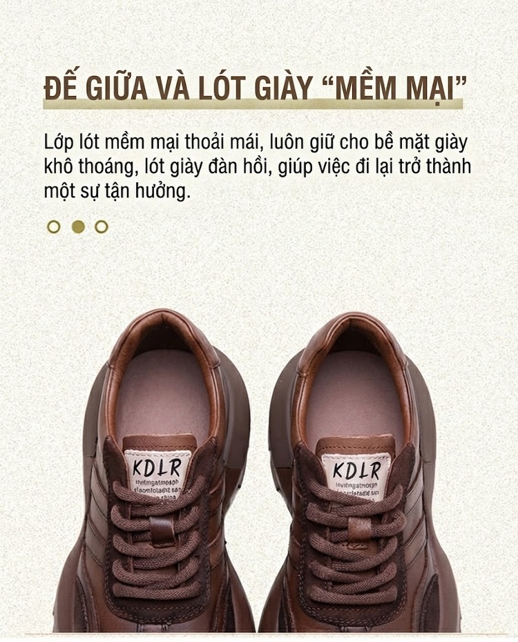 Giày Thể Thao Nữ Đế Bánh Mì Dây Buộc Phong Cách Thời Trang Chiều Cao Đế Khoảng 5cm Màu Nâu, Xám chi tiết 6
