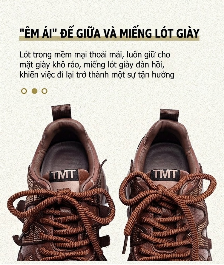 Giày Thể Thao Nữ Đế Cao Khoảng 5cm Phong Cách Retro Đính Đá Màu Đen, Nâu chi tiết 6