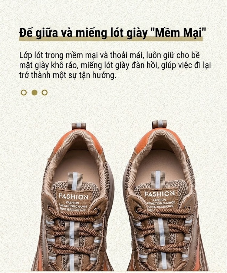 Giày Thể Thao Nữ Đế Dày Tăng Chiều Cao Khoảng 4cm Phối Màu Phong Cách Retro chi tiết 7