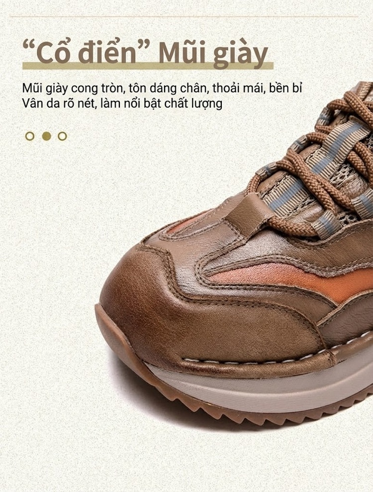 Giày Thể Thao Nữ Đế Dày Tăng Chiều Cao Khoảng 4cm Phối Màu Phong Cách Retro chi tiết 5