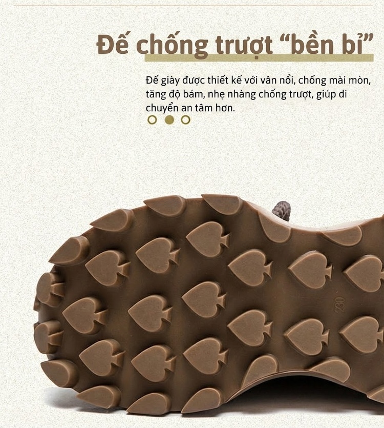 Giày Thể Thao Nữ Lưới Thoáng Khí Đế Bánh Mì Chiều Cao Đế Khoảng 5cm Màu Be, Nâu, Xám, Hồng... chi tiết 4