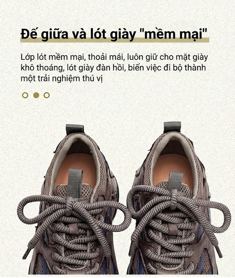 Giày Thể Thao Nữ Phong Cách Anh Quốc Lưới Thoáng Khí Chiều Cao Đế Khoảng 4cm Màu Nâu chi tiết 5