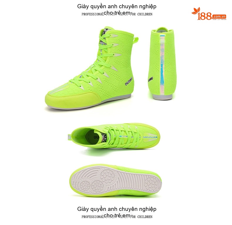 Giày thể thao trẻ em vải dệt mũi rộng, đế bệt cao 2 cm, dây buộc và dán chi tiết 21