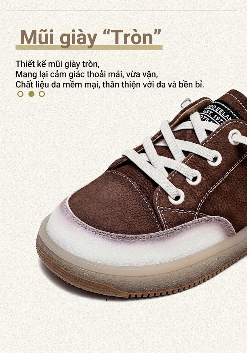 Giày Vải Canvas Cột Dây Nữ Đế Bệt Chiều Cao Đế Khoảng 2cm Màu Nâu, Kem, Đỏ chi tiết 3