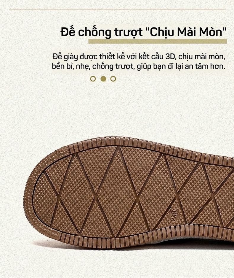 Giày Vải Canvas Cột Dây Nữ Đế Bệt Chiều Cao Đế Khoảng 2cm Màu Nâu, Kem, Đỏ chi tiết 4