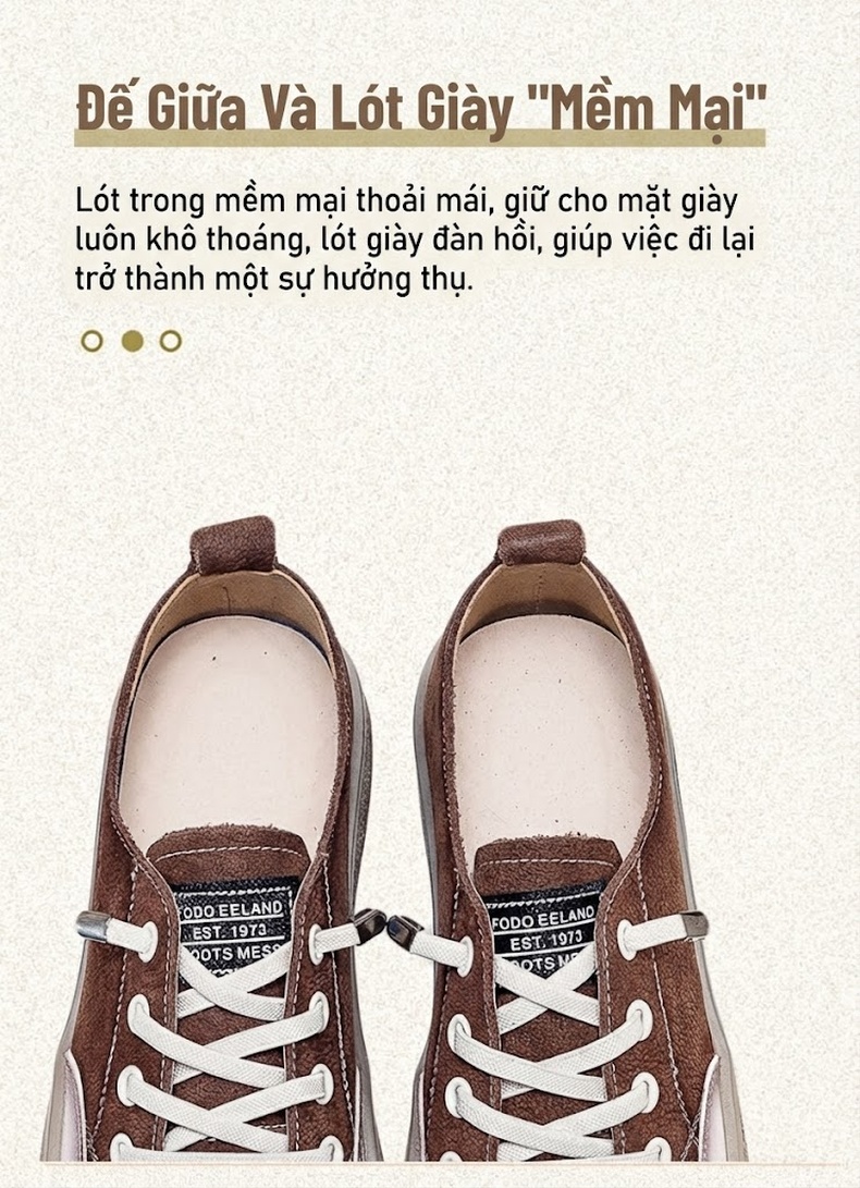 Giày Vải Canvas Cột Dây Nữ Đế Bệt Chiều Cao Đế Khoảng 2cm Màu Nâu, Kem, Đỏ chi tiết 5