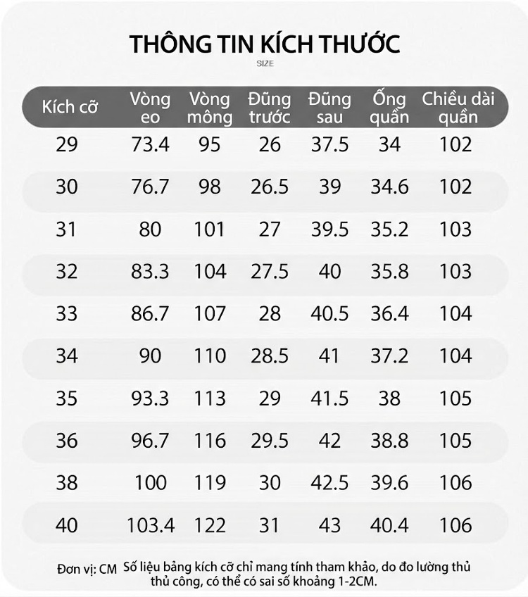Quần Âu Nam Dáng Ôm Vừa Vặn Lót Lông Giữ Ấm Màu Đen, Xanh Navy chi tiết 12