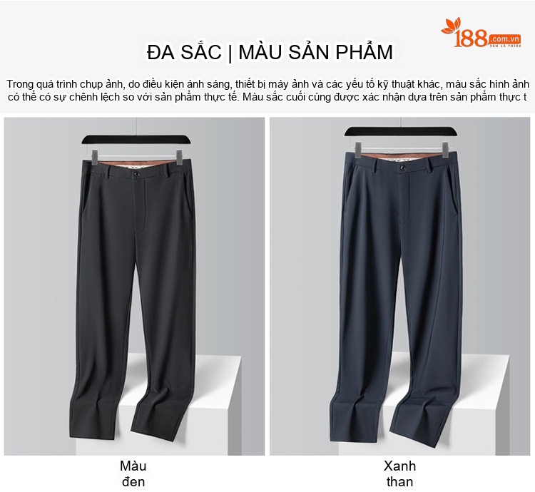 Quần Âu Nam Dáng Suông Lót Lông Dày Dặn Giữ Nhiệt Chống Thấm Nước Màu Đen chi tiết 18