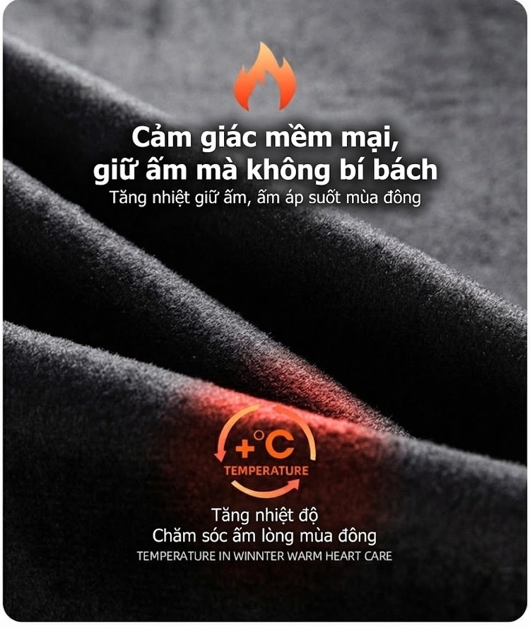 Quần Âu Nam Dáng Suông Lót Lông Dày Dặn Giữ Nhiệt Chống Thấm Nước Màu Đen chi tiết 6