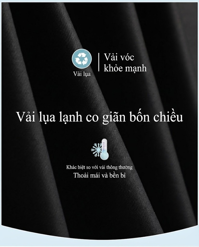 Quần Âu Nam Ống Đứng Mỏng Mát Co Giãn Chống Nhăn Màu Đen, Xám, Be chi tiết 3