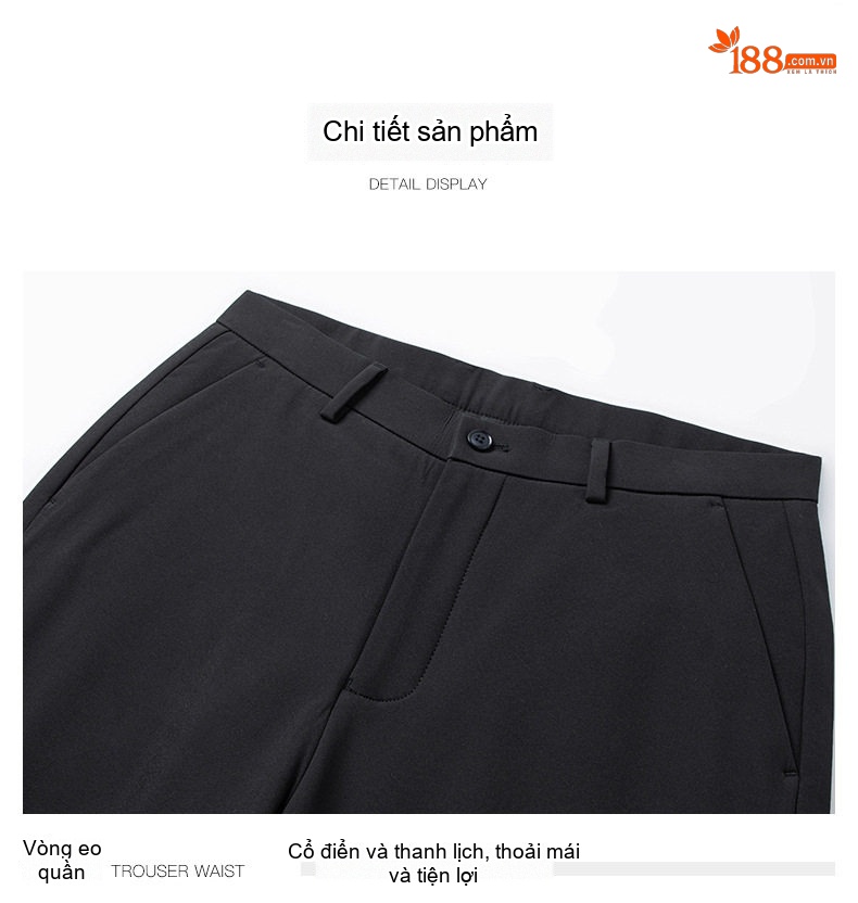 Quần Dài Nam Lót Lông Vũ Dày Dặn Kiểu Dáng Ôm Vừa Vặn Màu Đen, Xám chi tiết 23