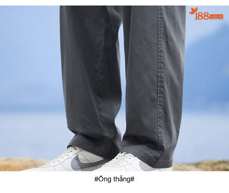 Quần Dài Nam Lưng Thun Ống Rộng Lụa Tencel Thoáng Mát Màu Đen, Xám, Xanh Lam chi tiết 22