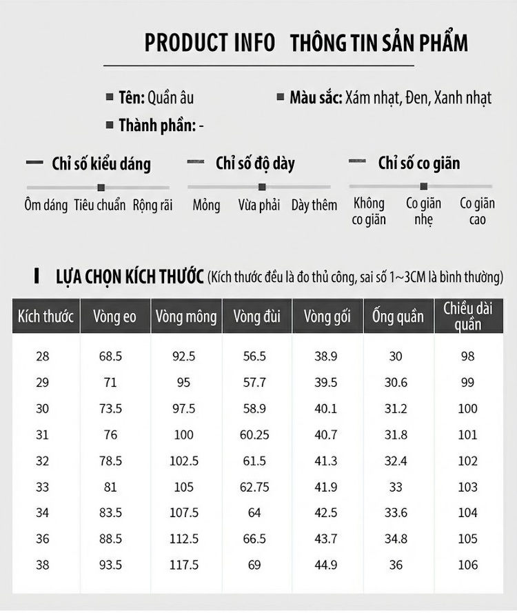 Quần Dài Nam Mỏng Mát Lạnh Thoáng Khí Dáng Suông Màu Be, Đen, Xám, Xanh chi tiết 6