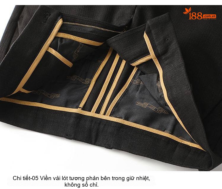 Quần Dài Nam Ống Đứng Lông Cừu Co Giãn Tốt Màu Đen, Xám chi tiết 30