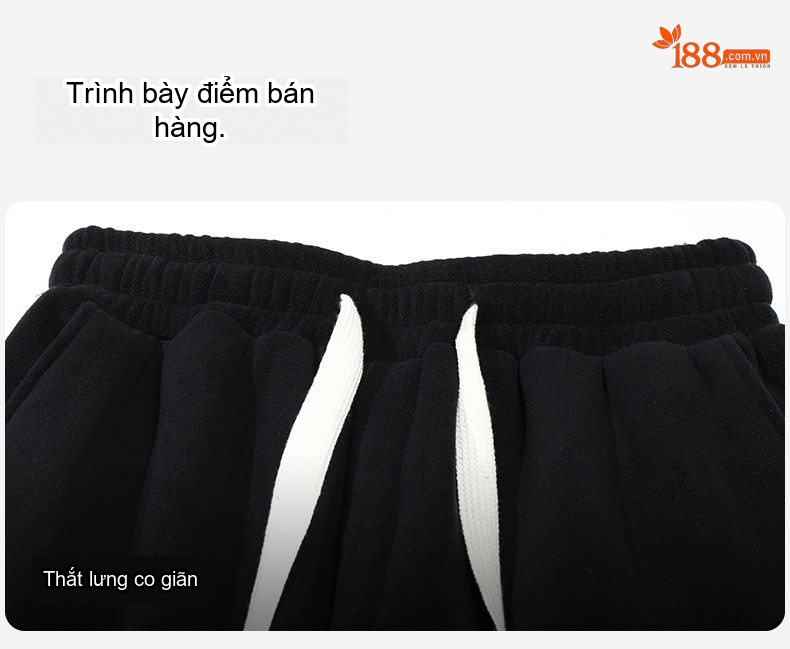 Quần Dài Nam Ống Rộng Lót Lông Dày Dặn Giữ Ấm Màu Nâu, Xanh Navy, Đen, Xám Đậm chi tiết 3