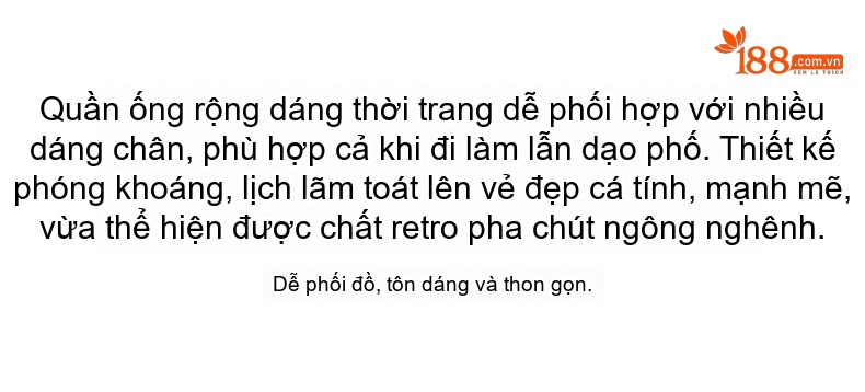 Quần Dài Ống Rộng Nữ Lông Cừu Thu Đông Dáng Suông Màu Trắng Kem, Xanh Navy, Xám, Nâu chi tiết 8