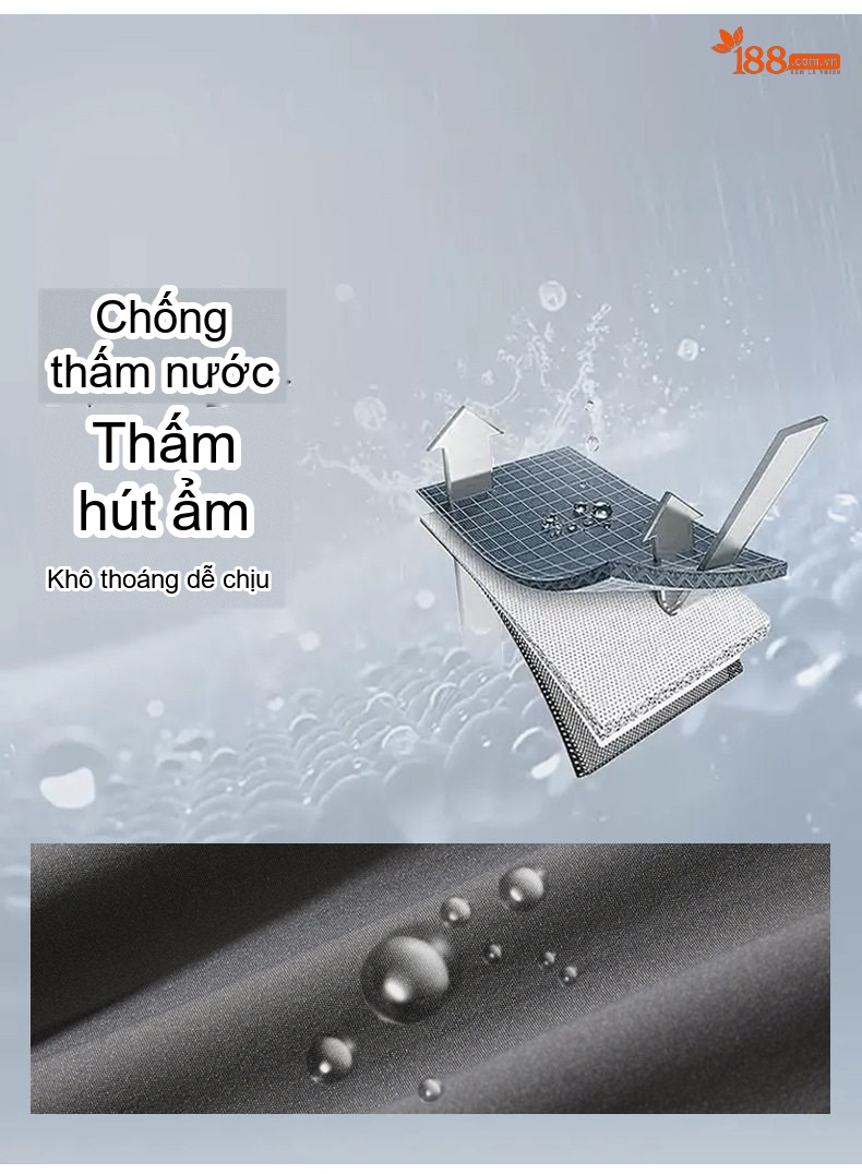Quần Dài Thể Thao Leo Núi Nam Nữ Vải Softshell Co Giãn Chống Gió Chống Thấm Thoáng Khí Màu Đen, Kem, Xám, Xanh Navy... chi tiết 6