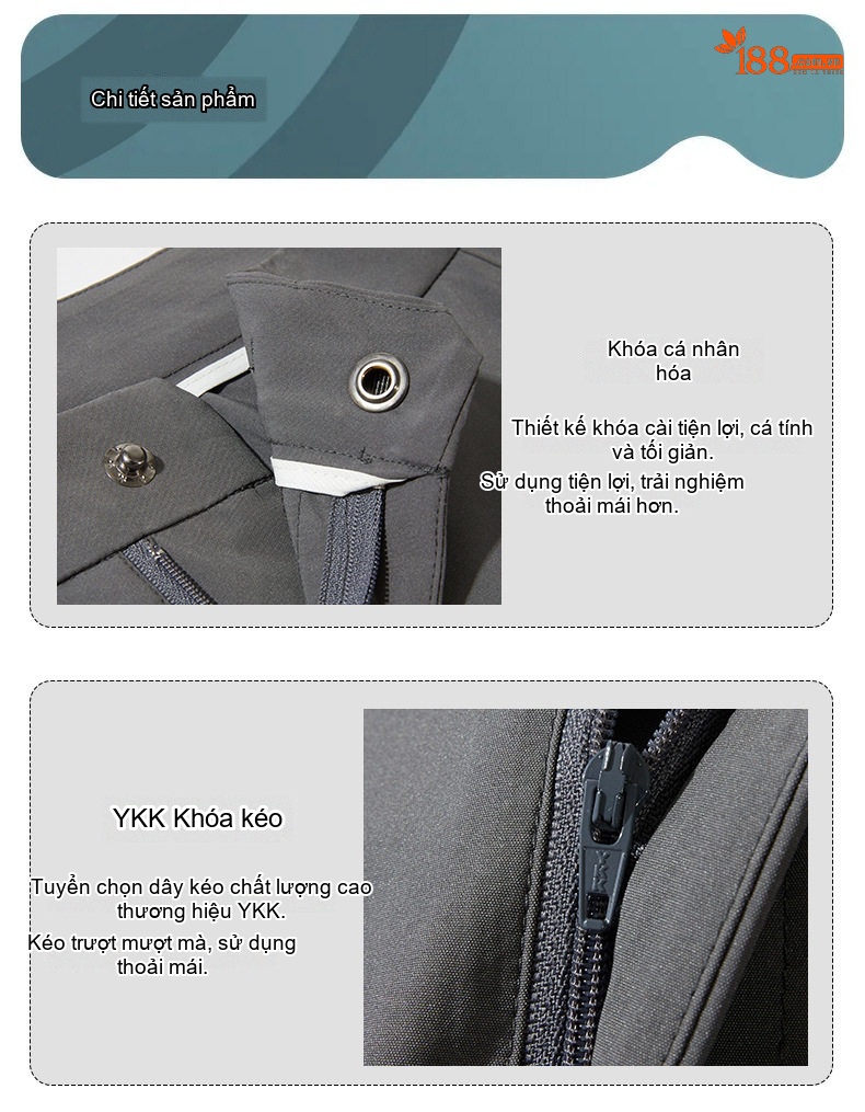 Quần Dài Thể Thao Leo Núi Nam Nữ Vải Softshell Co Giãn Chống Gió Chống Thấm Thoáng Khí Màu Đen, Kem, Xám, Xanh Navy... chi tiết 20