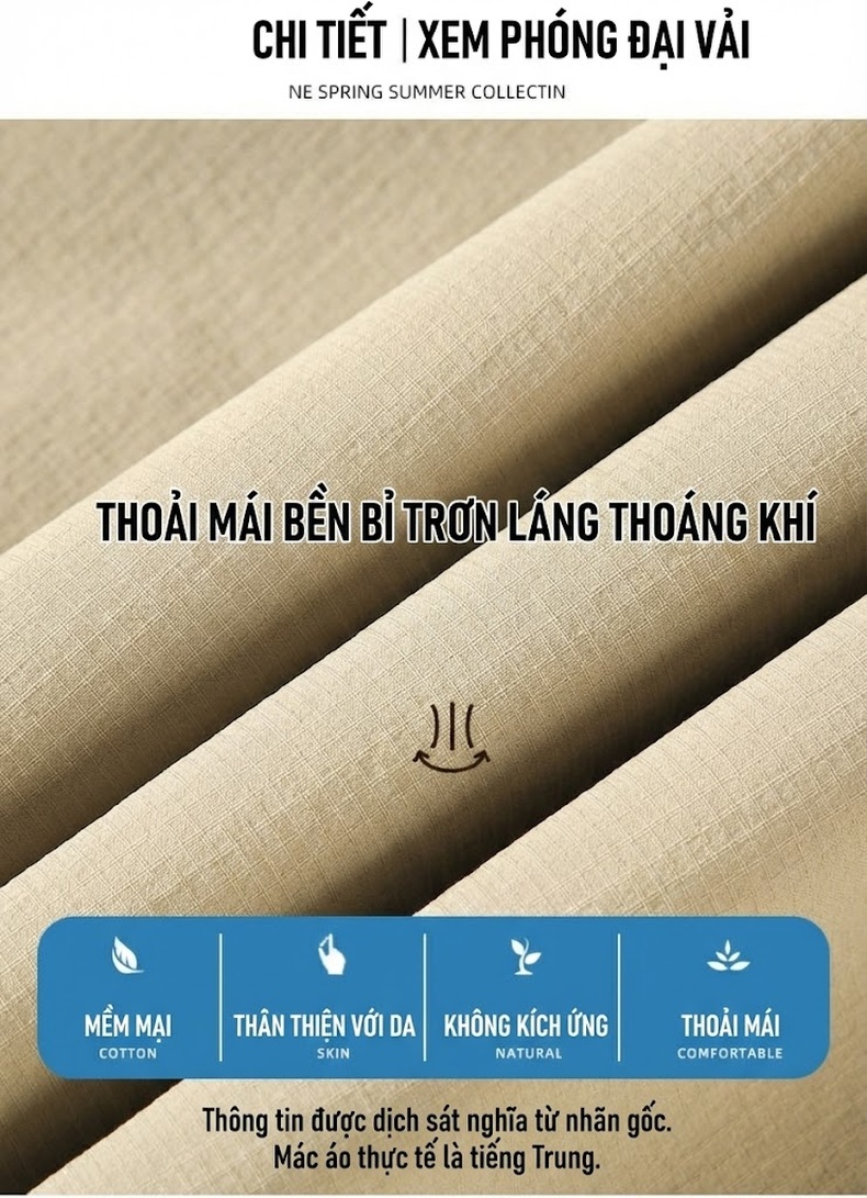 Quần dài thể thao nam ống suông rút dây thun co giãn chống nắng chi tiết 4