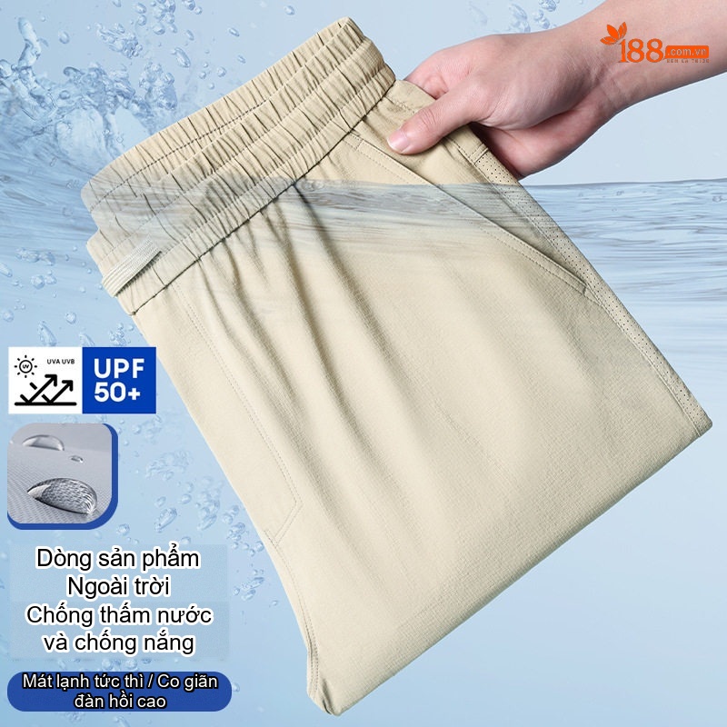 Quần dài thể thao nam ống suông rút dây thun co giãn chống nắng