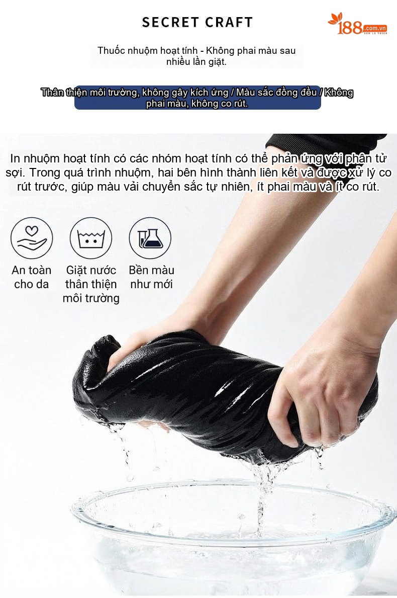 Quần Jean Nam Ống Đứng Dáng Ôm Vừa Vải Dày Dặn Co Giãn Màu Xanh Dương chi tiết 4