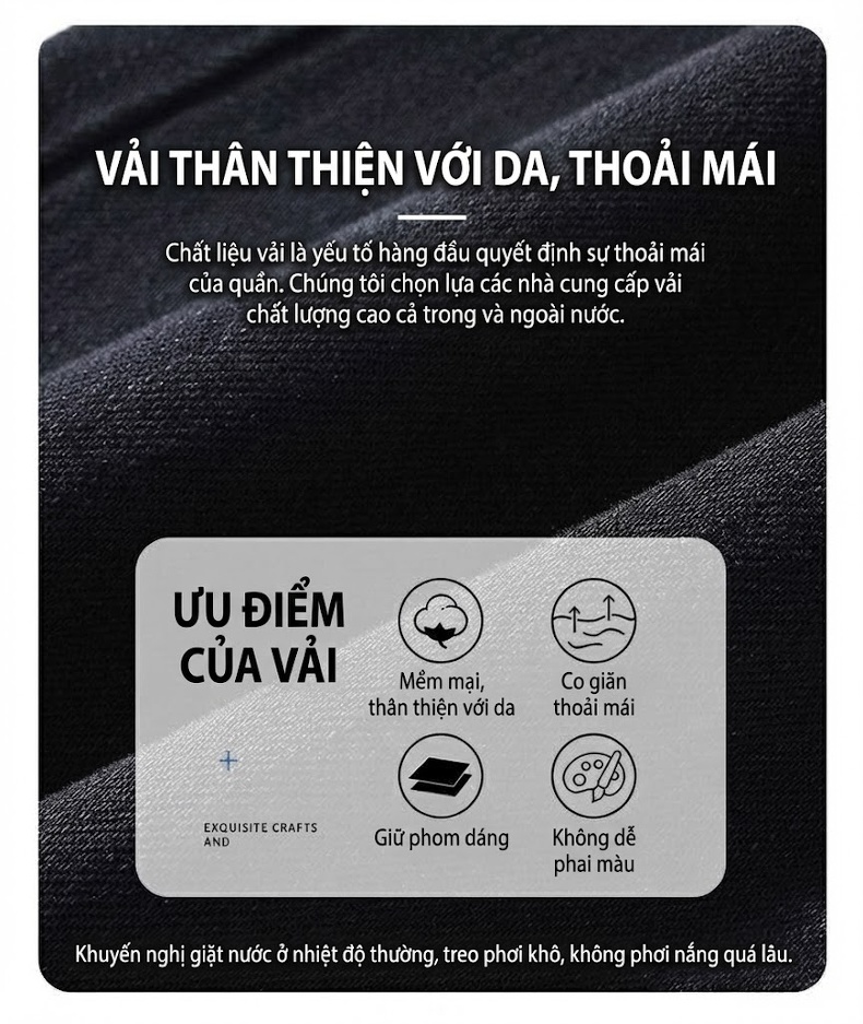 Quần Jean Nam Ống Đứng Slimfit Cotton Màu Đen chi tiết 14