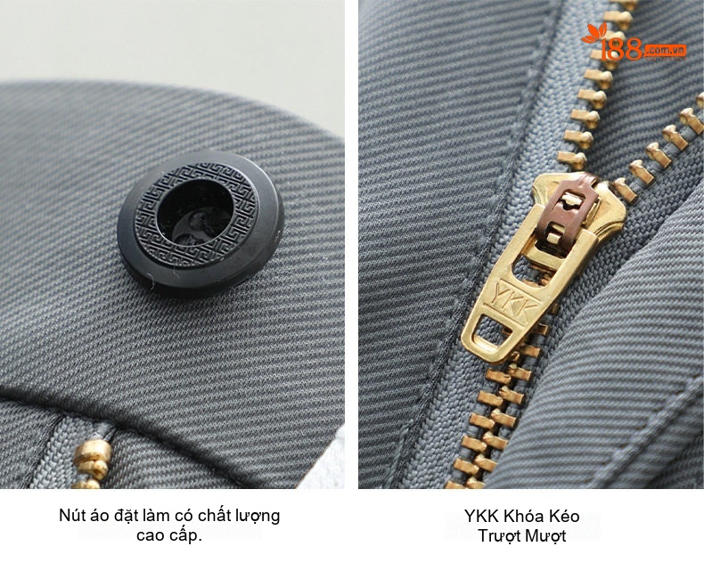 Quần Tây Nam Dáng Ôm Vừa Vặn Phong Cách Thanh Lịch Màu Đen, Xám, Nâu chi tiết 13