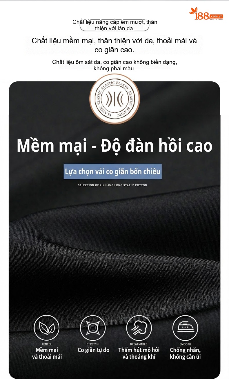Quần Tây Nam Dáng Suông Lót Lông Dày Dặn Giữ Nhiệt Thoải Mái Màu Đen, Xám, Nâu chi tiết 2