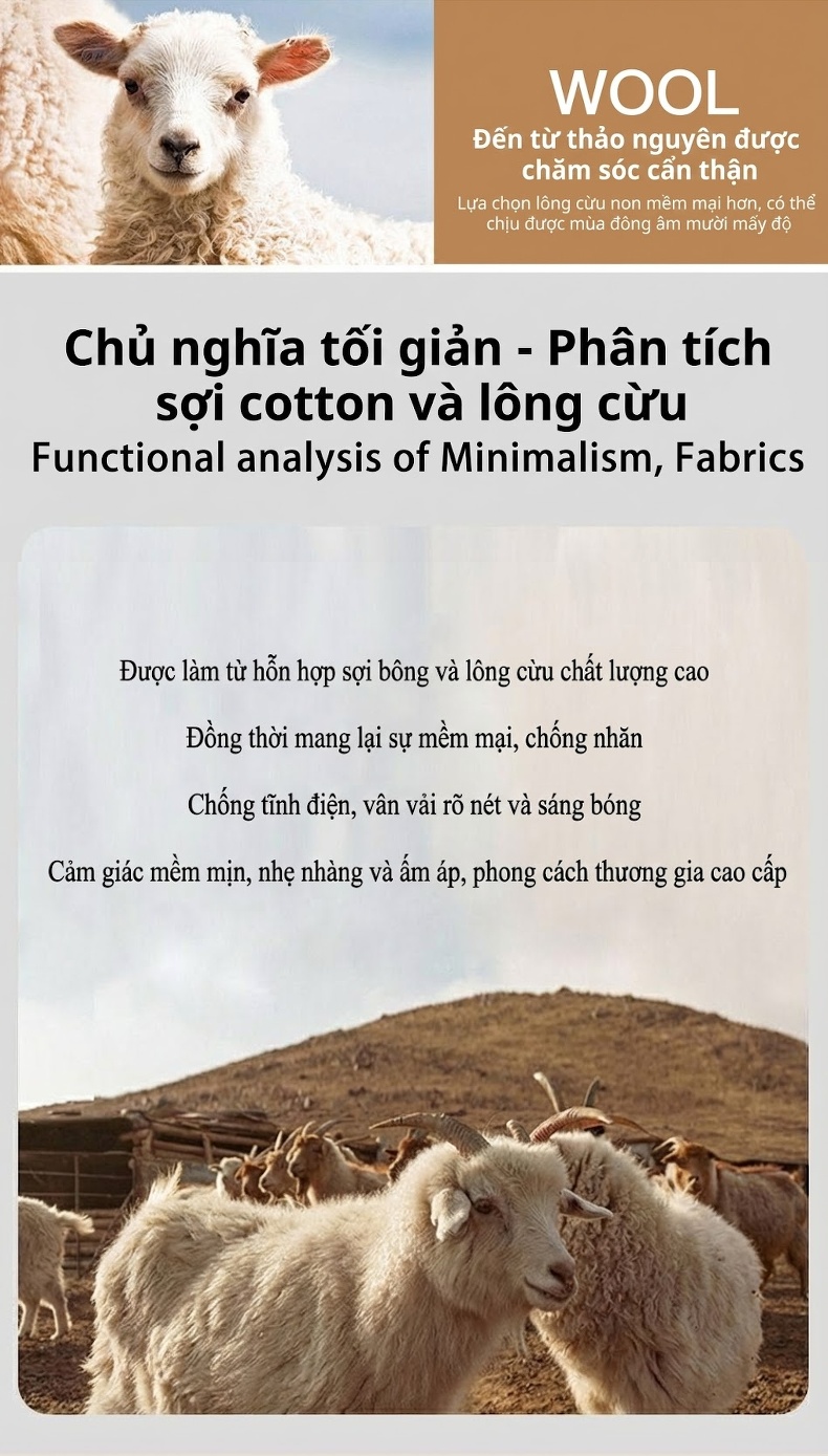 Quần Tây Nam 羊毛料 Dáng Suông Thoải Mái Chống Nhăn Màu Xám, Đen chi tiết 2