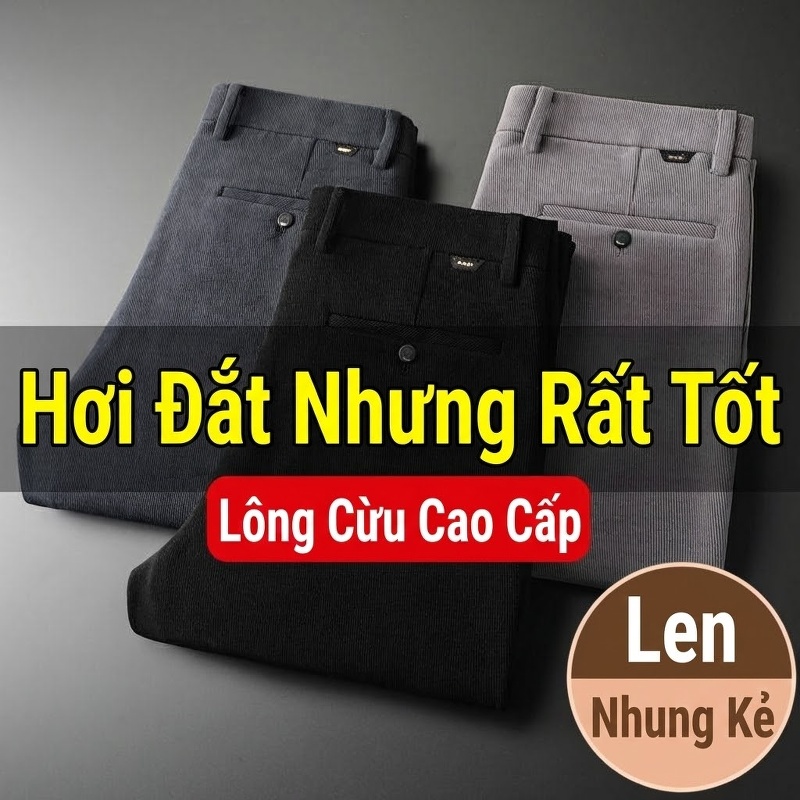 Quần Tây Nam 羊毛料 Dáng Suông Thoải Mái Chống Nhăn Màu Xám, Đen