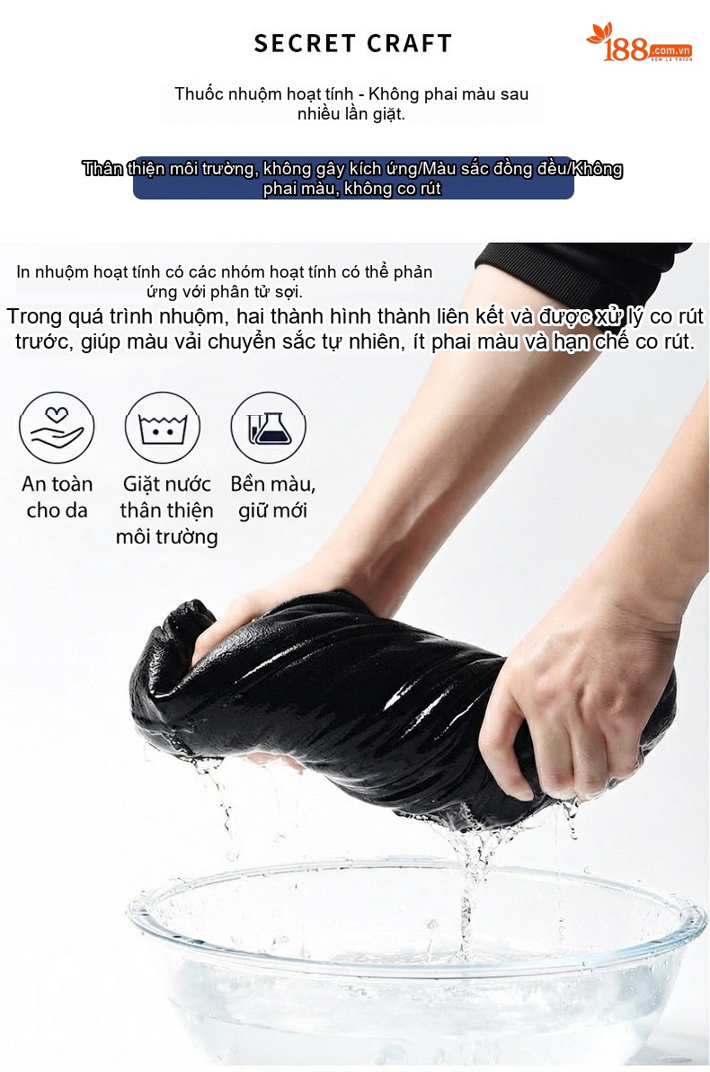 Quần Tây Nam Ống Đứng Co Giãn 4 Chiều Thoải Mái Màu Đen chi tiết 6