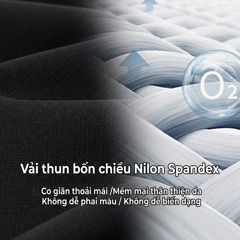 Quần Tây Nam Ống Đứng Co Giãn 4 Chiều Thoải Mái Màu Đen