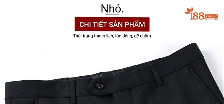 Quần Tây Nam Ống Đứng Vải Lông Cừu Dáng Suông Chống Nhăn Màu Đen chi tiết 22