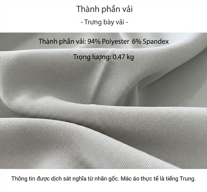 Quần Tây Ống Rộng Nữ Lưng Cao Dáng Suông Màu Đen, Trắng chi tiết 3