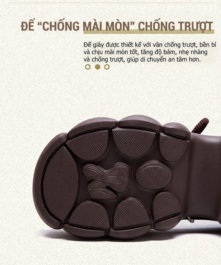 Dép Sandal Nữ Hở Mũi Cổ Cao Đế Dày Đế Cao 4cm - 5cm Màu Đen, Kem, Nâu chi tiết 5