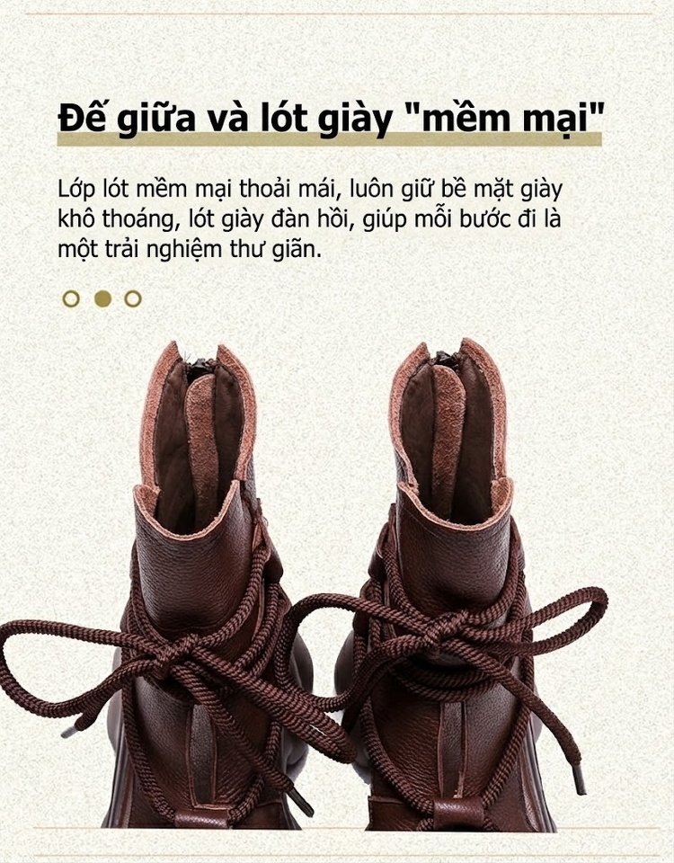 Dép Sandal Nữ Hở Mũi Cổ Cao Đế Dày Đế Cao 4cm - 5cm Màu Đen, Kem, Nâu chi tiết 6