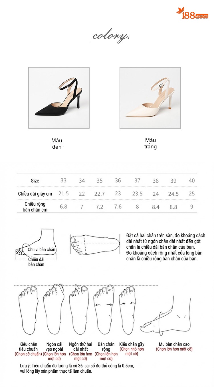 Giày Sandal Cao Gót Nữ Da Bóng Hở Lưng Quai Mảnh Gót Cao 8cm Màu Đen, Trắng chi tiết 4