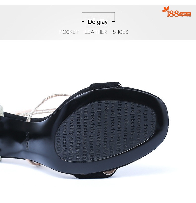 Giày Sandal Cao Gót Nữ Phối Màu Quai Mảnh Gót Nhọn Gót Cao 8cm Màu Đỏ, Xanh, Be, Đen chi tiết 6