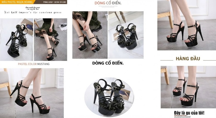 Giày Sandal Cao Gót Nữ Quai Mảnh Đế Xuồng Gót Nhọn Da Bóng Gót Cao 10cm - 12cm Màu Đen, Trắng, Hồng, Đỏ... chi tiết 1