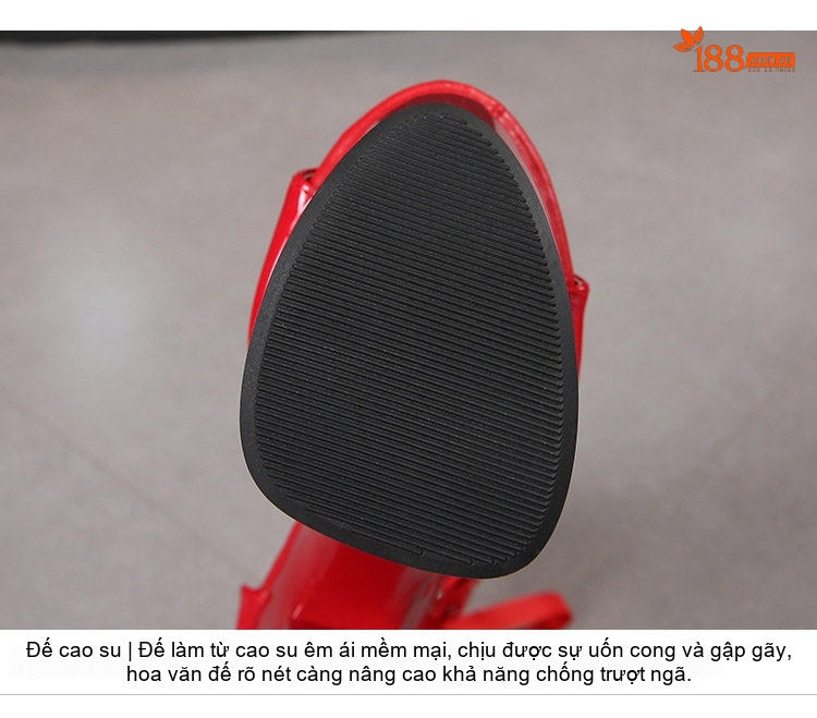 Giày Sandal Cao Gót Nữ Quai Mảnh Đế Xuồng Gót Cao 17cm Da Bóng Màu Đen, Đỏ, Trắng, Vàng... chi tiết 6