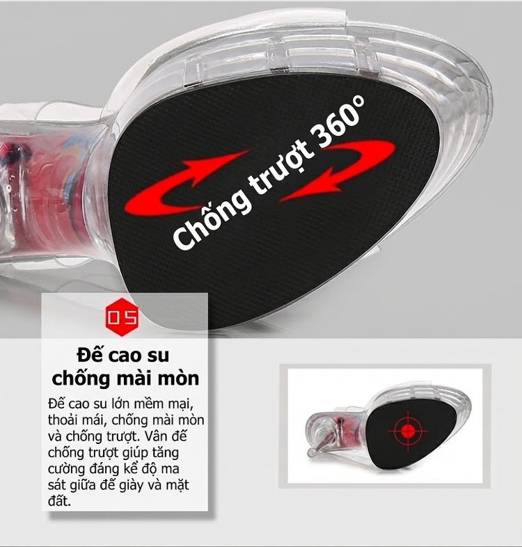 Giày Sandal Cao Gót Nữ Quai Trong Suốt Đế Hoa Gót Cao 10cm - 12cm Màu Đỏ, Vàng, Hồng, Trắng... chi tiết 25