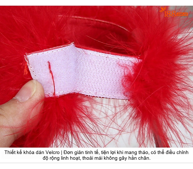 Giày Sandal Cao Gót Nữ Quai Trong Suốt Mũi Vuông Gót Nhọn Lông Vũ Gót Cao 8cm Màu Đen, Trắng, Đỏ, Hồng... chi tiết 7