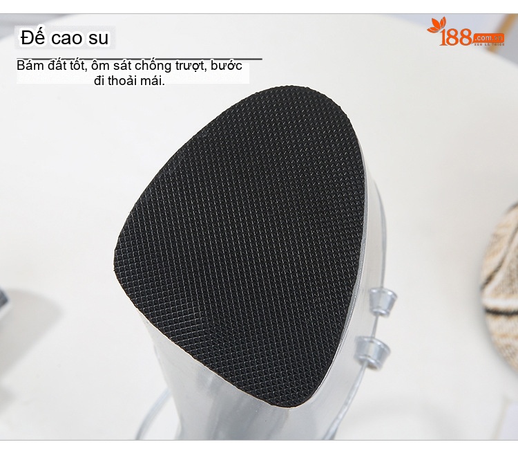 Giày Sandal Cao Gót Nữ Quai Mảnh Gót Nhọn Gót Cao 10cm - 12cm Màu Đen, Đỏ, Trắng, Hồng... chi tiết 8