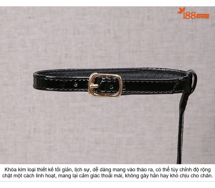 Giày Sandal Cao Gót Nữ Kẹp Ngón Quai Mảnh Đế Xuồng Gót Cao 13cm Màu Đen, Đỏ, Vàng, Hồng... chi tiết 8