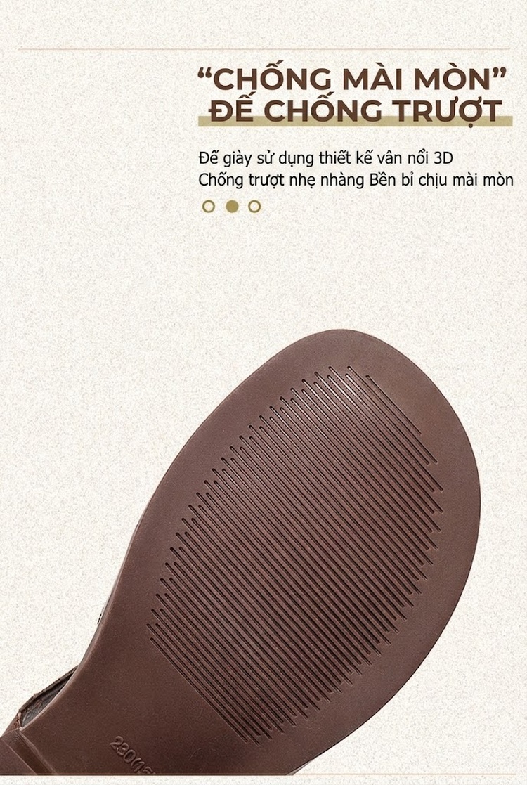 Dép Sandal Nữ Bít Mũi Quai Hậu Đế Bệt Đế Cao 3cm - 4cm Màu Trắng, Nâu, Đen chi tiết 6