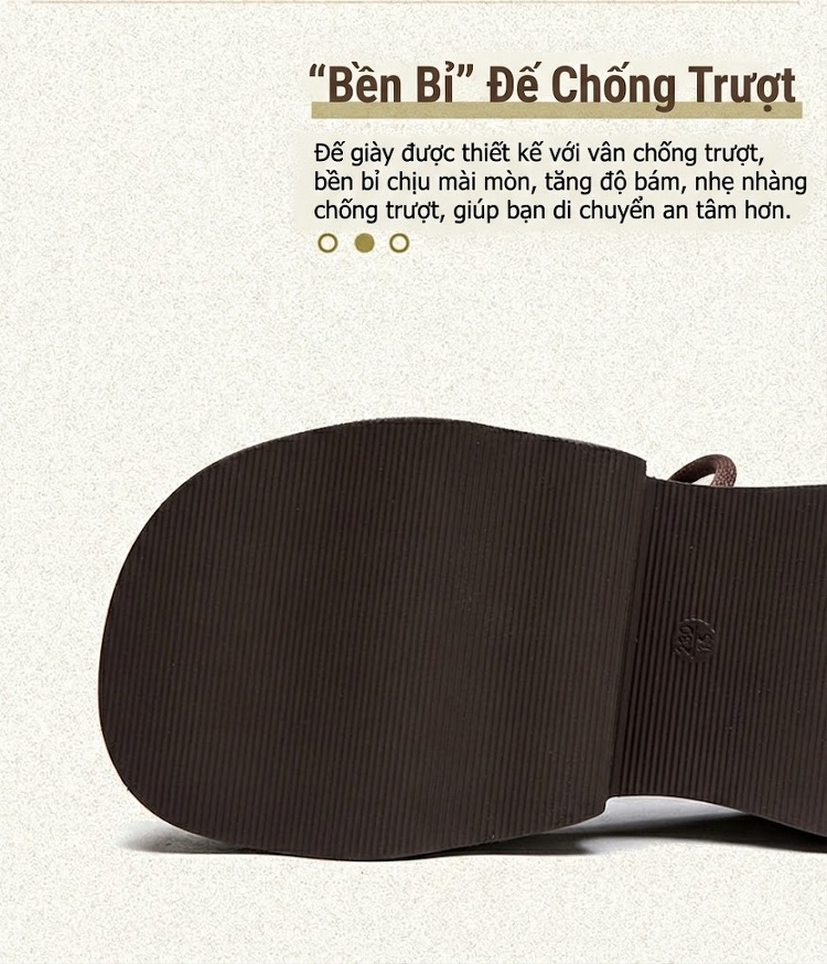 Dép Sandal Nữ Cổ Cao Hở Ngón Da Mờ Buộc Dây Đế Cao 5cm - 6cm Màu Đen, Nâu chi tiết 6