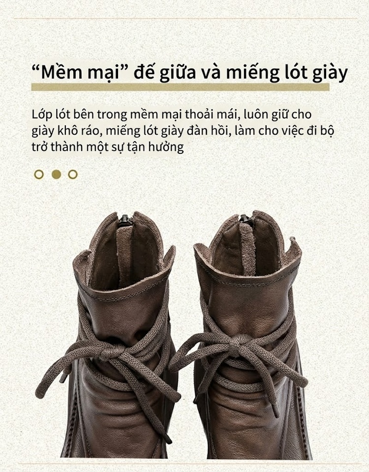 Dép Sandal Nữ Cổ Cao Hở Ngón Da Mờ Buộc Dây Đế Cao 5cm - 6cm Màu Đen, Nâu chi tiết 7