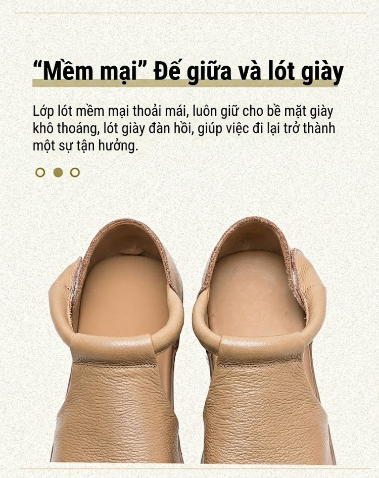 Dép Sandal Nữ Hở Mũi Da Bò Đế Cao 3cm - 4cm Màu Xanh Lá, Nâu, Đen chi tiết 5