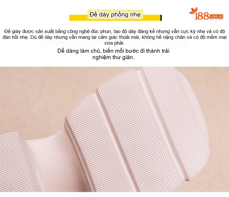 Dép Sandal Nữ Da Bò Quai Bản To Đế Cao 5cm - 6cm Màu Đen, Nâu, Kem chi tiết 9